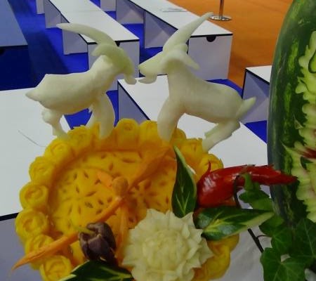 Rzeźbione warzywa